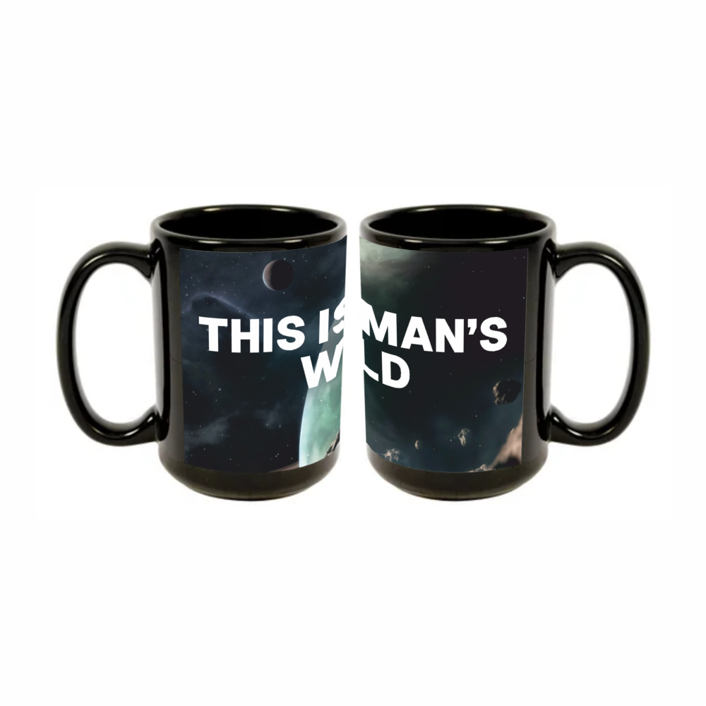 Кружка керамическая "This is a man’s world", 480 мл, черный 