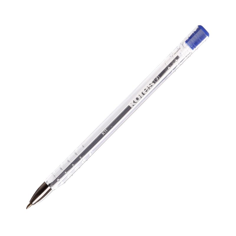 Ручка шариковая "K11", 0.7 мм, прозрачный, стерж. синий