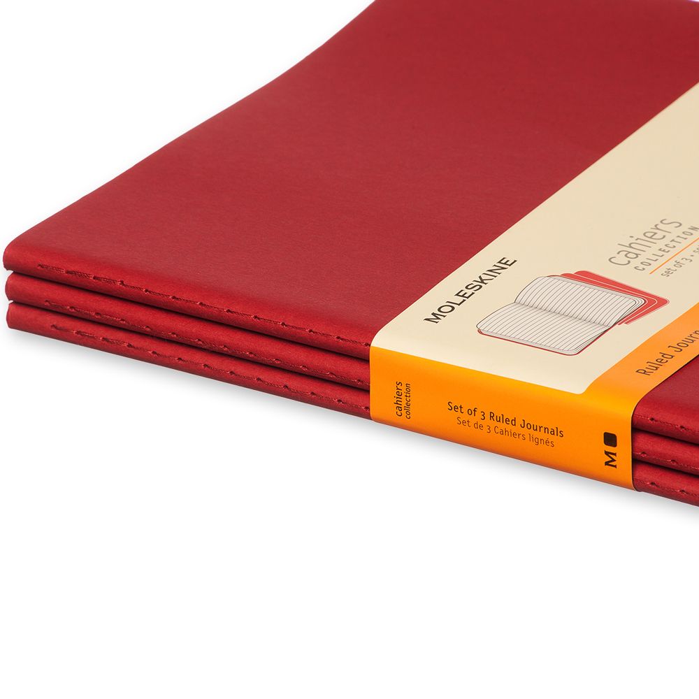 Блокнот "Cahier Journal Xlarge", А4, 190x250 мм, 60 л, 3 шт, клюквенный - 5