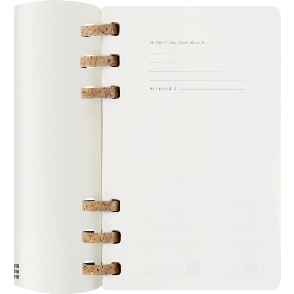 Еженедельник датированный "Spiral large", 130х210 мм, 200 страниц, сиреневый, 2026