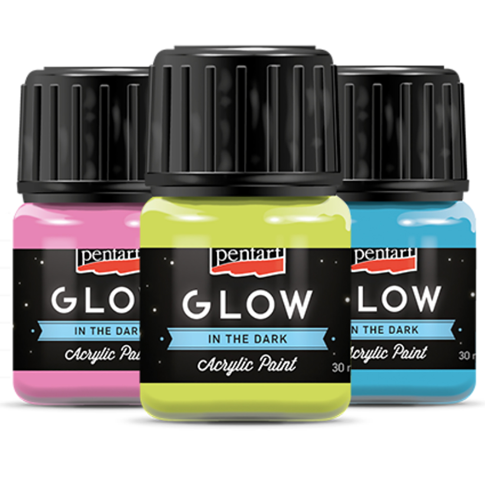 Краски акриловые светящиеся "Pentart", 30 мл, лиловый - 3