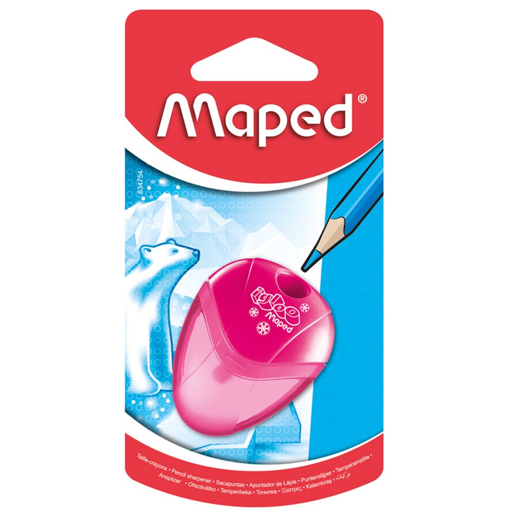 Точилка Maped "I-Gloo", 1 отверстие, с контейнером, блистер - 3