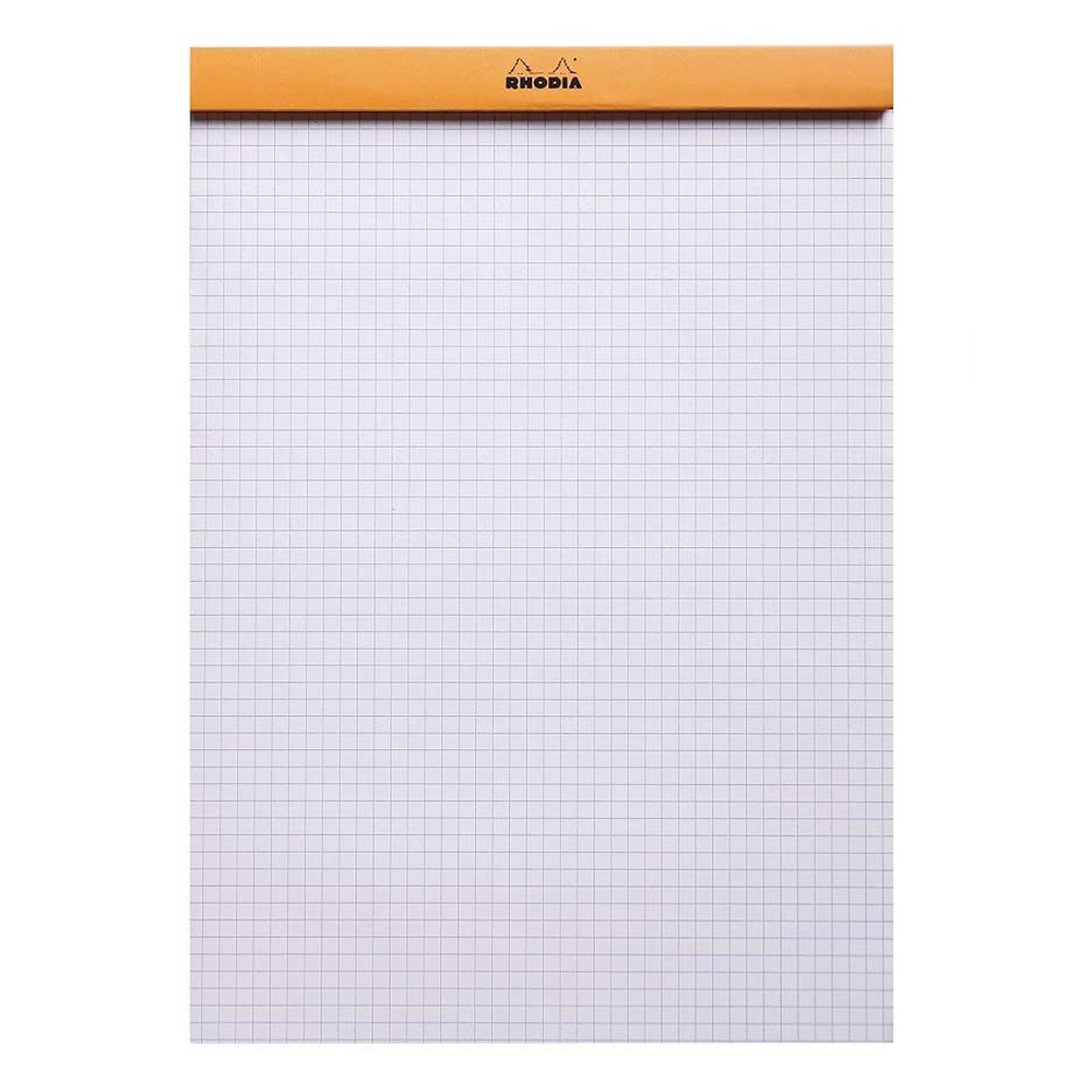 Блокнот "Rhodia", А4, 80 листов, клетка, оранжевый