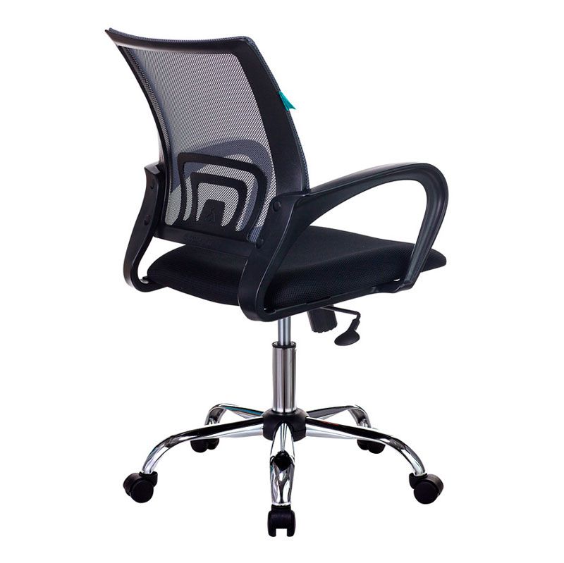 Кресло д/персонала Бюрократ "CH-695NSL", ткань, хром, темно-серый, черный  - 4