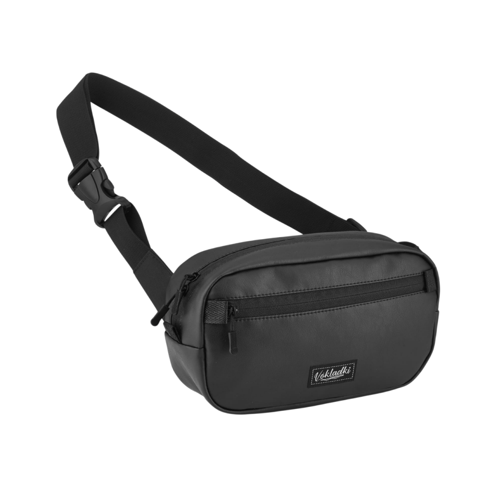 Сумка поясная "Квадро Чёрное", черный