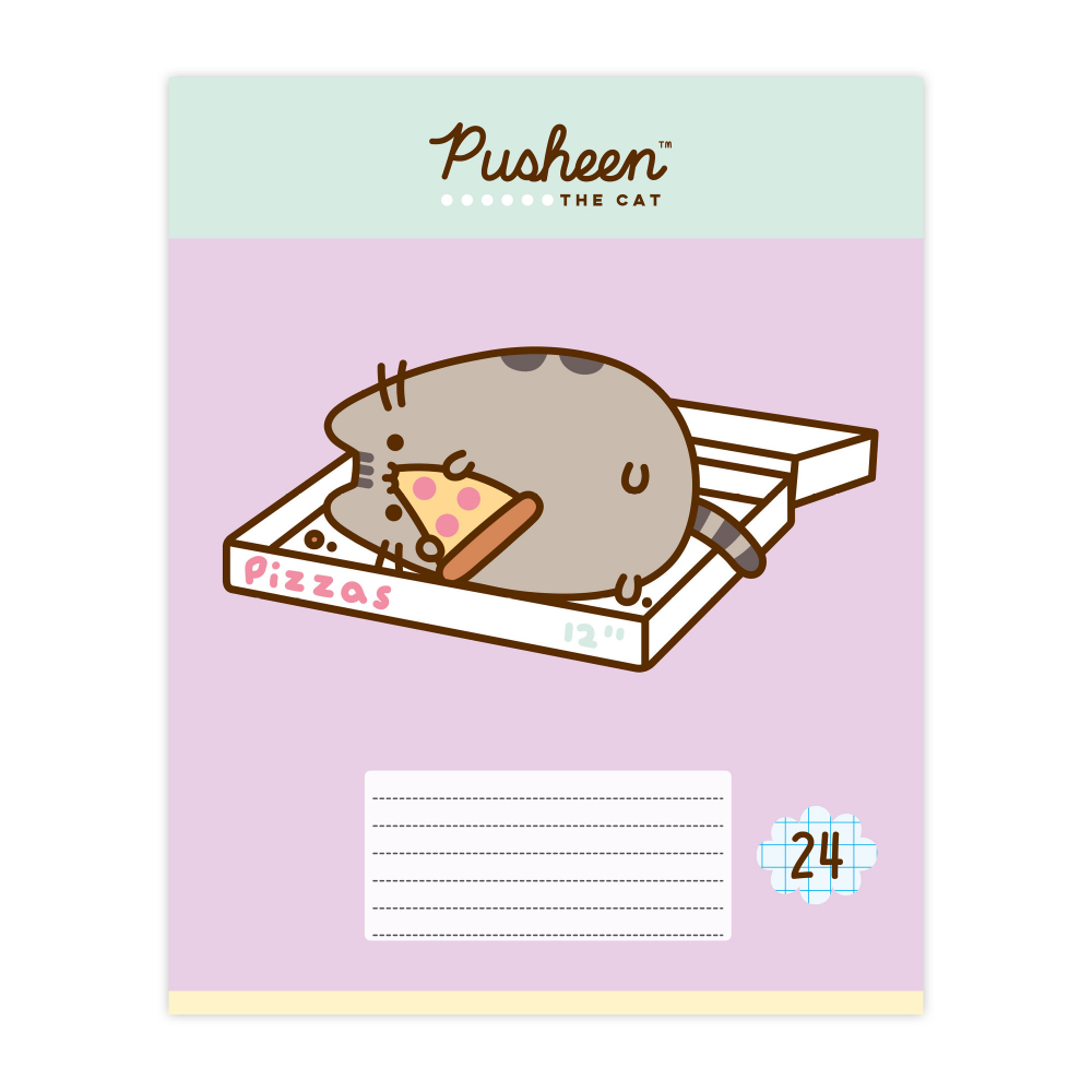 Тетрадь "Pusheen", А5, 24 листов, клетка, ассорти - 3