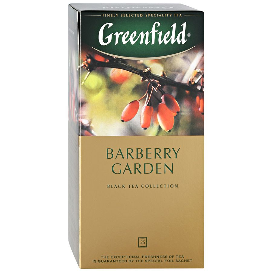 Чай "Greenfield" Barberry Garden, 25 пакетиков x1.5 г, черный