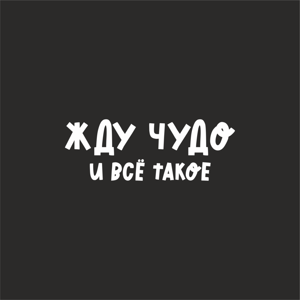 Чехол подарочный "Жду чудо", лен, средний, черный