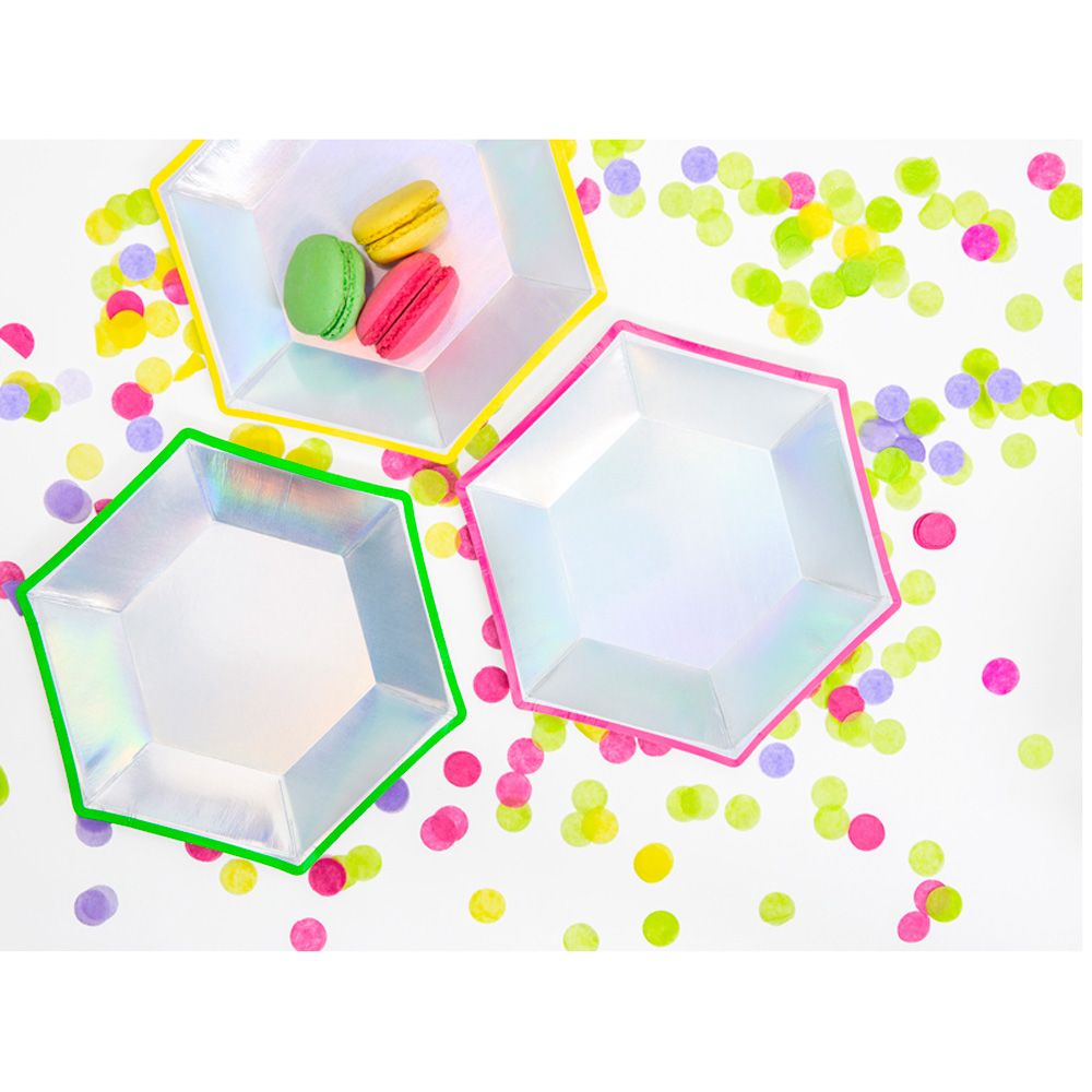 Тарелка бумажная "TPP29", 20 см, 6 шт, ассорти - 3