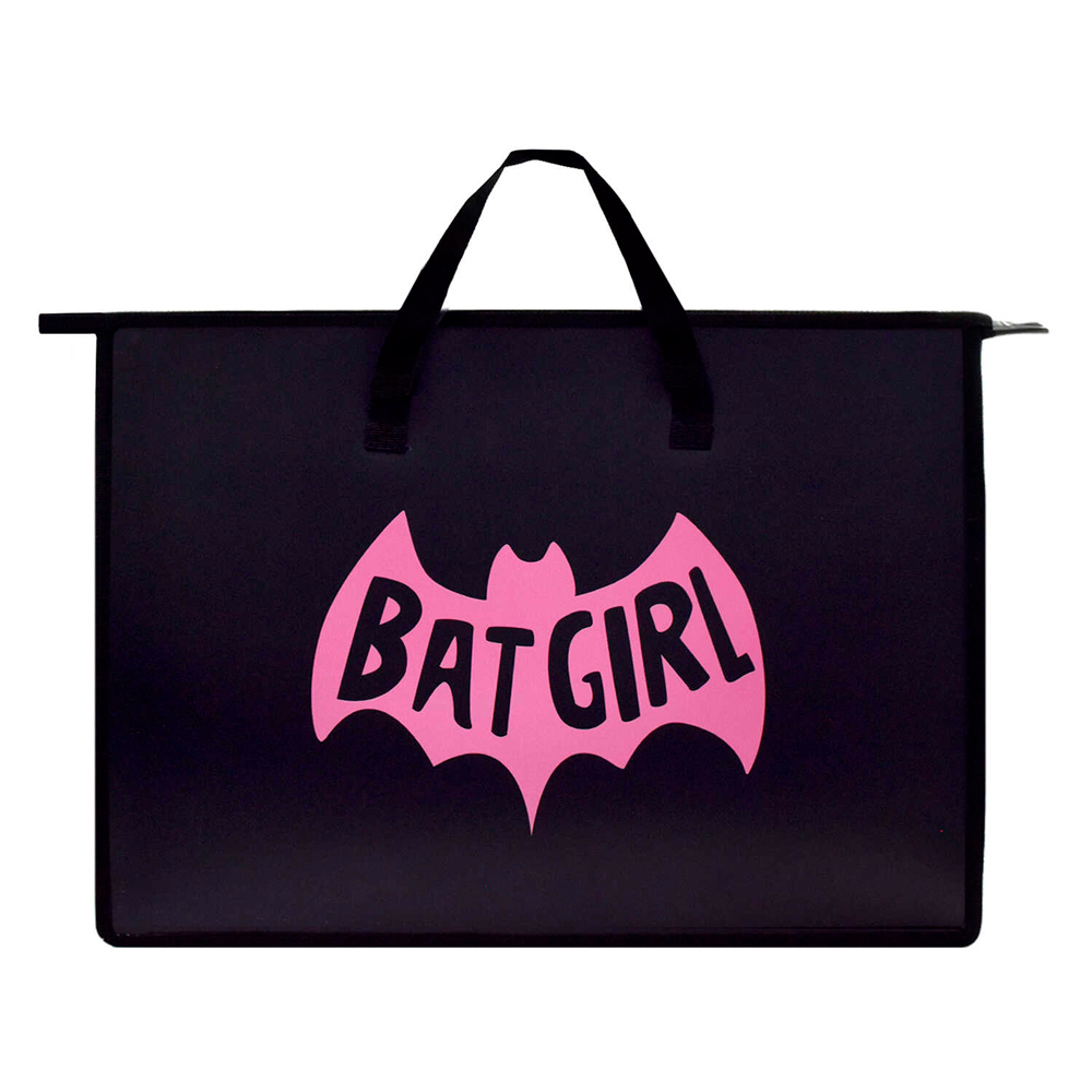 Папка для чертежей и рисунков "Летучая мышь", А3, пластик, черный - 2