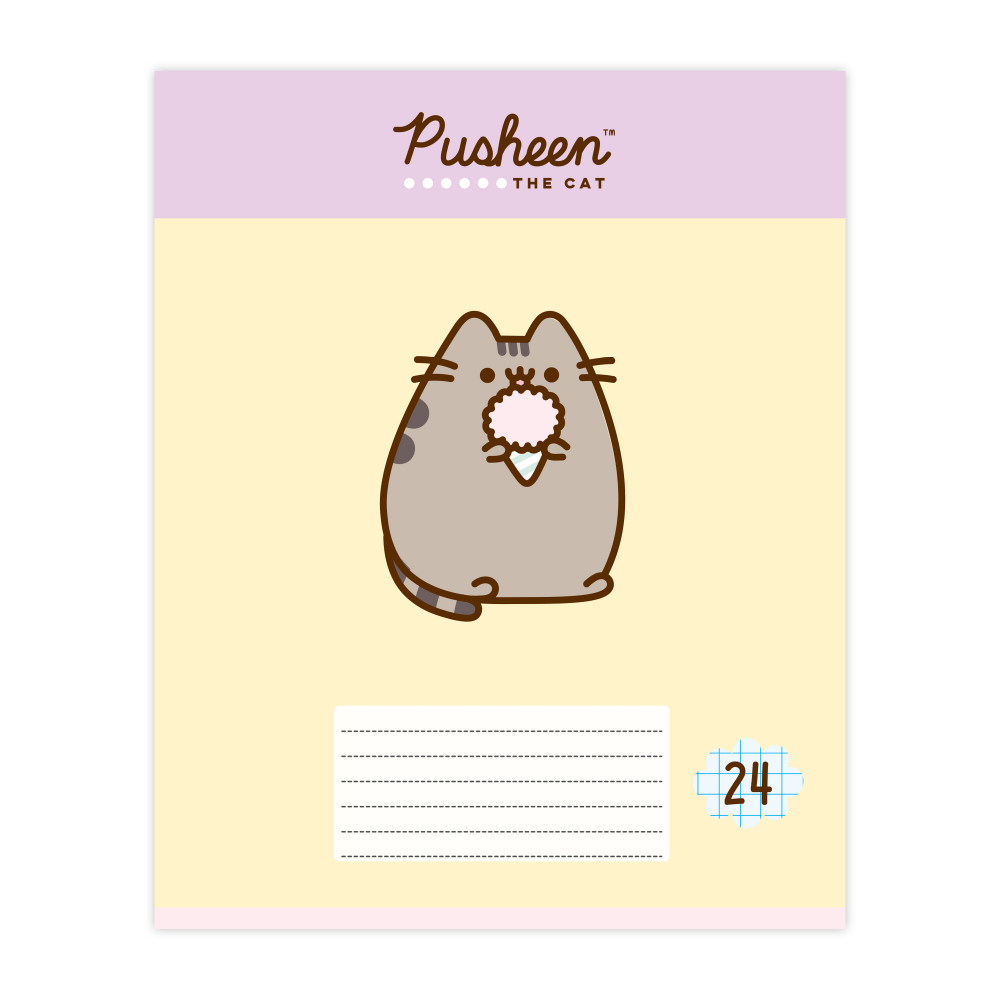 Тетрадь "Pusheen", А5, 24 листов, клетка, ассорти - 5