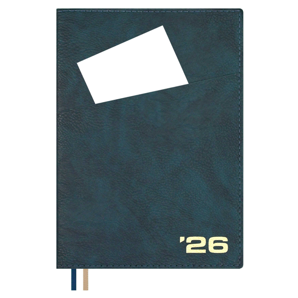 Ежедневник датированный "Шеврет зеленый", А5, 352 страницы, зеленый, 2026