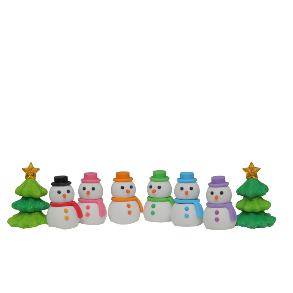 Ластик "IWAKO Snowman & Tree", 1 шт