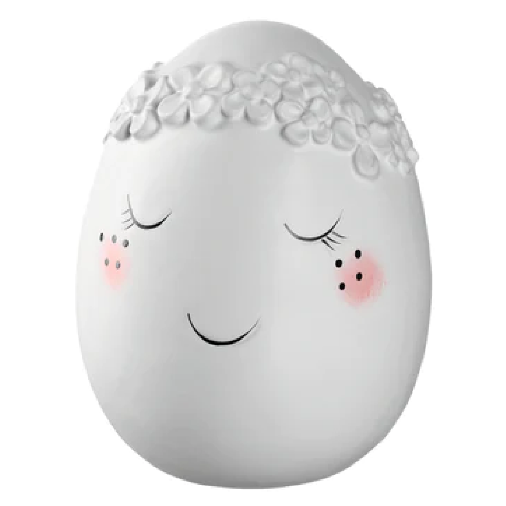 Фигурка "Яйцо Pesaro", 10 см, керамика, белый