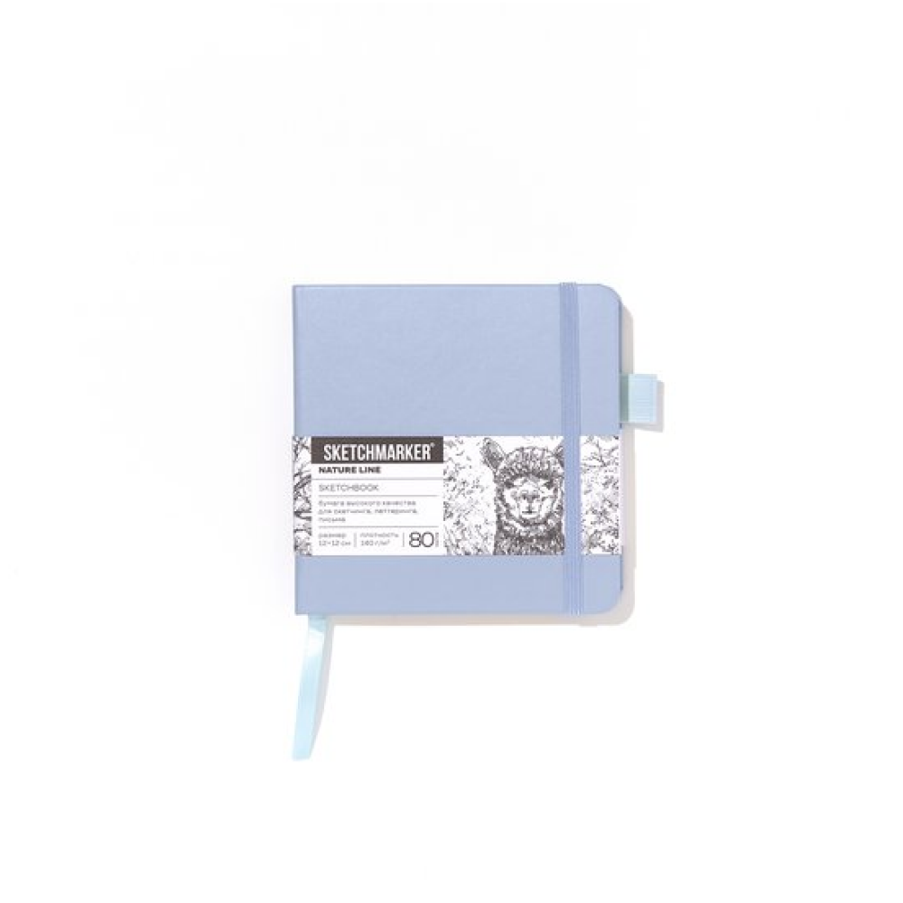 Скетчбук "Sketchmarker", 9х14 см, 140 г/м2, 80 листов, пыльный голубой