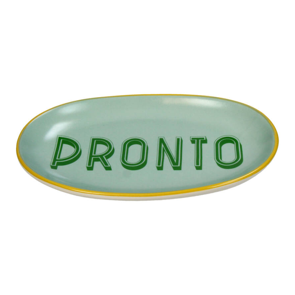 Тарелка керамическая "Pronto", 21х12.5 см, мятный