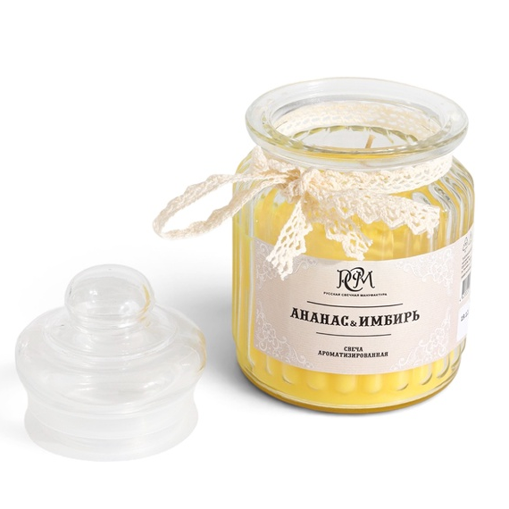Свеча декоративная "Ананас и имбирь", 180 гр.