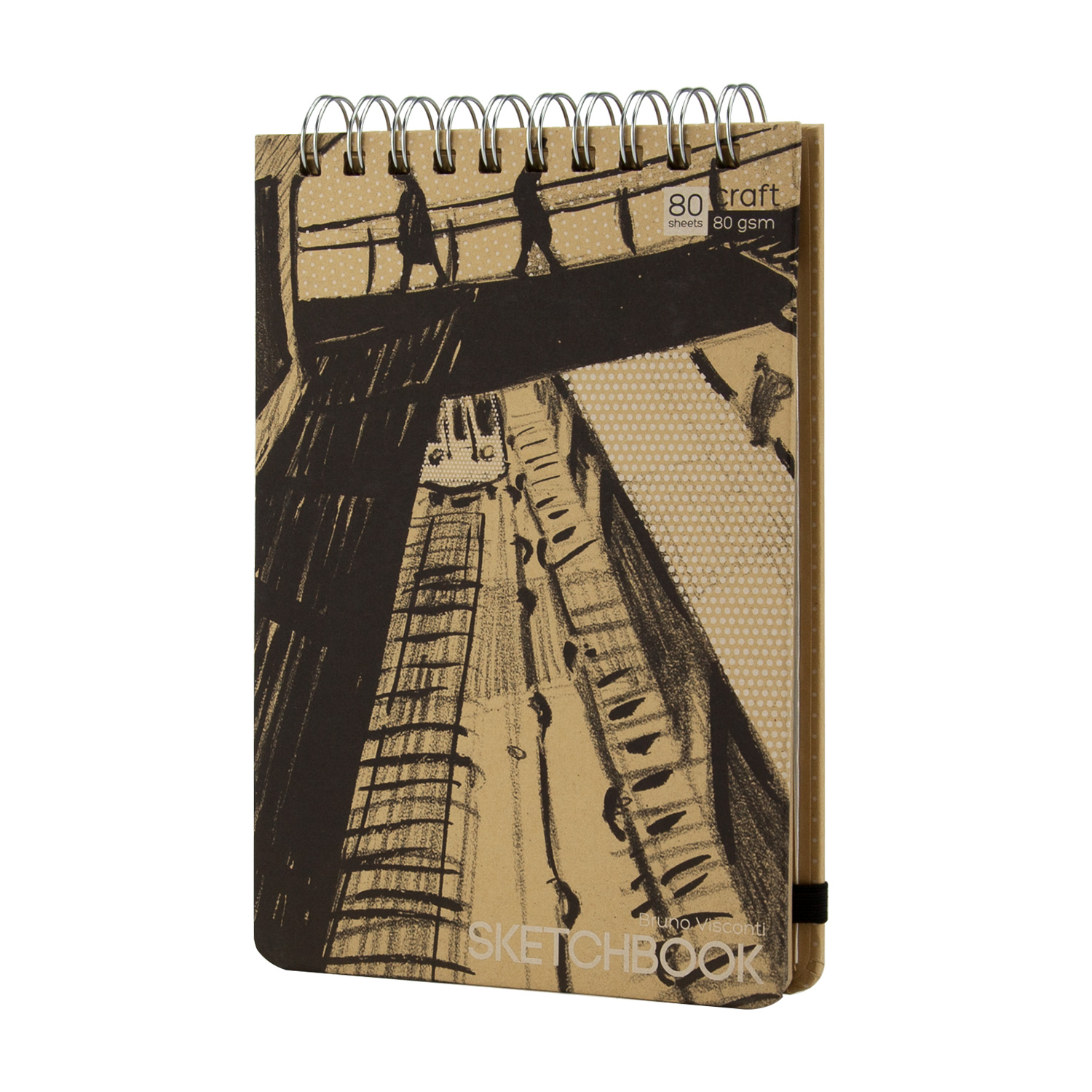 Скетчбук "Bruno Visconti", 80 г/м2, 80 листов, ассорти