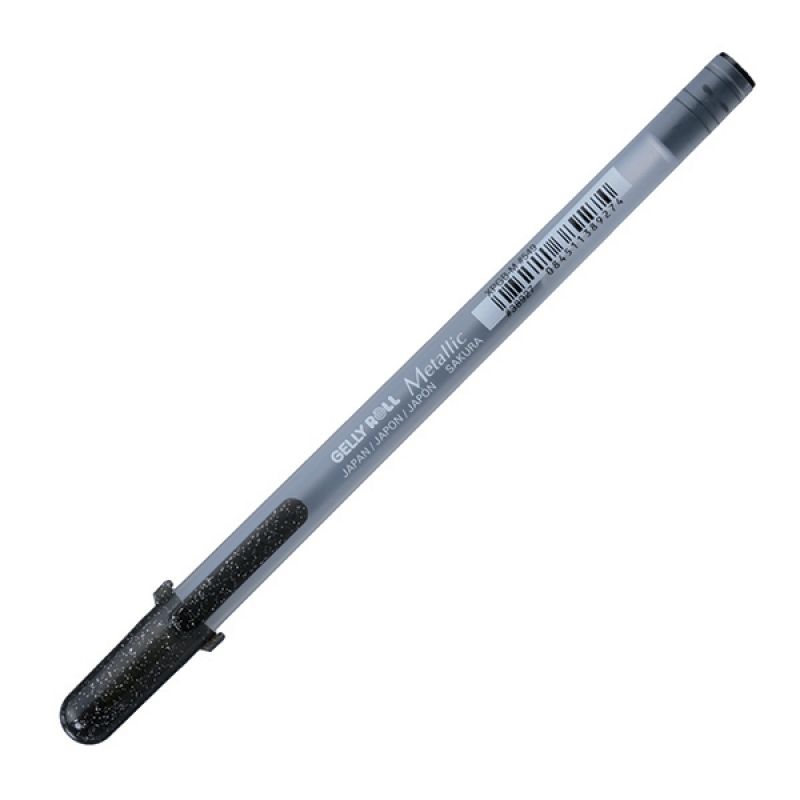 Ручка гелевая "Gelly Roll Metallic", 1.0 мм, прозрачный, стерж. черный