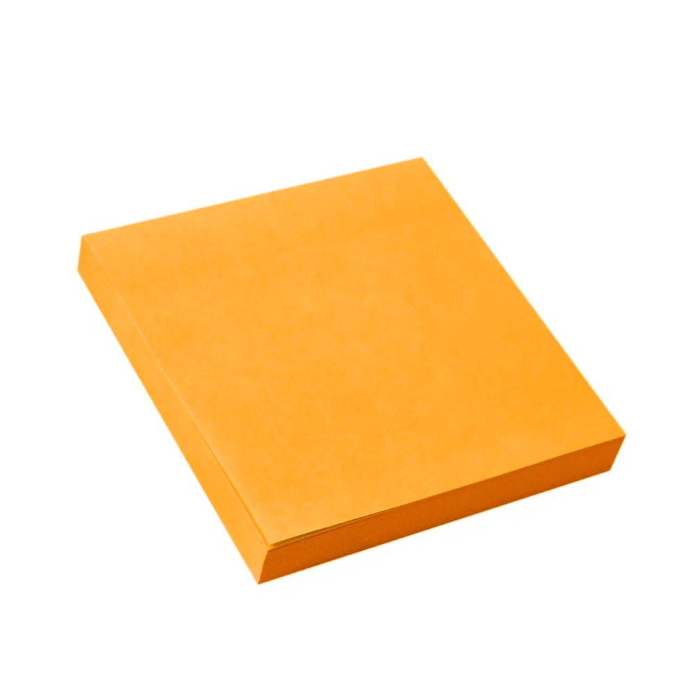 Бумага для заметок на клейкой основе "Yesli:", 75x75 мм, 100 листов, оранжевый неон