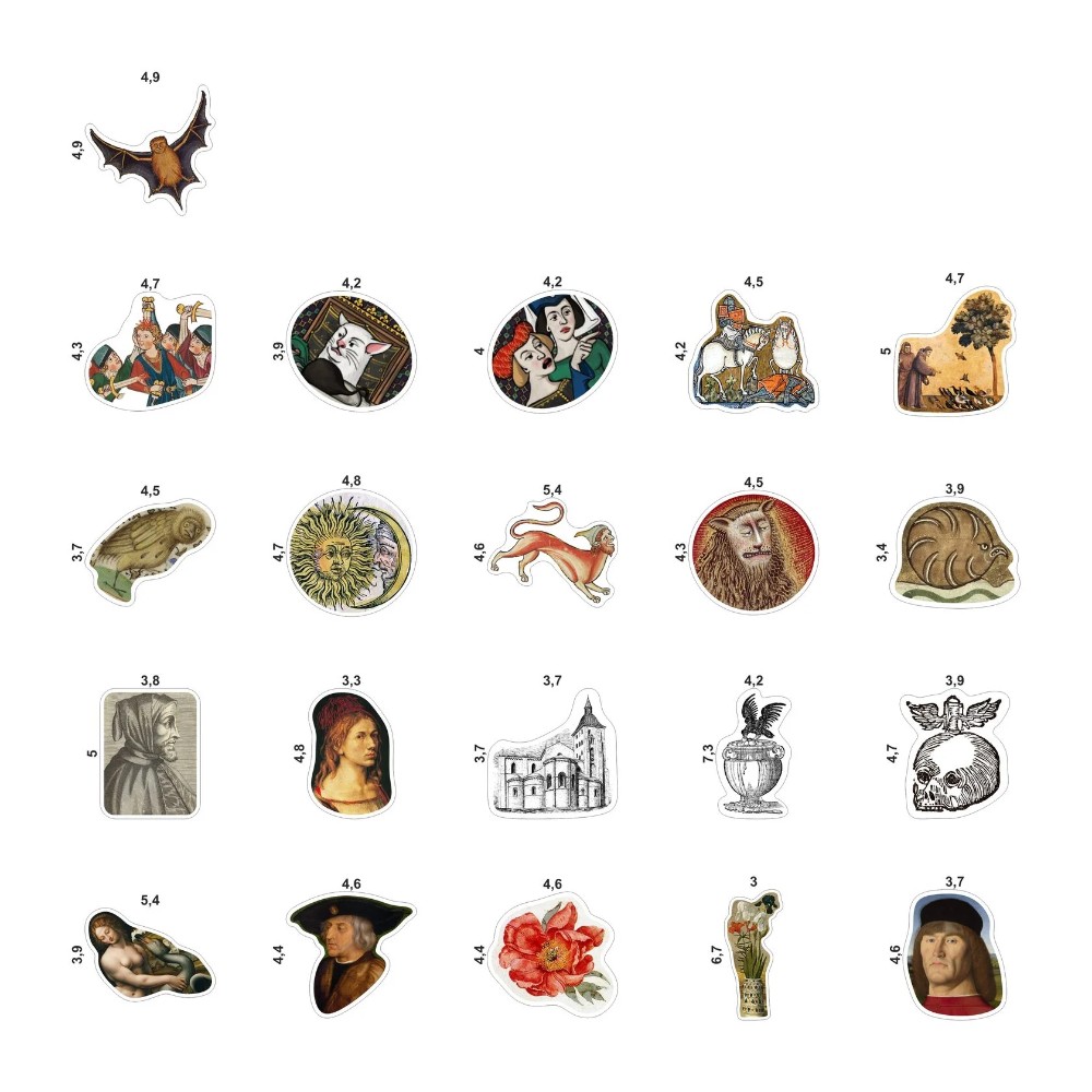 Набор наклеек виниловых "Эпоха Средневековья", А6, 4 листа, 21 шт.