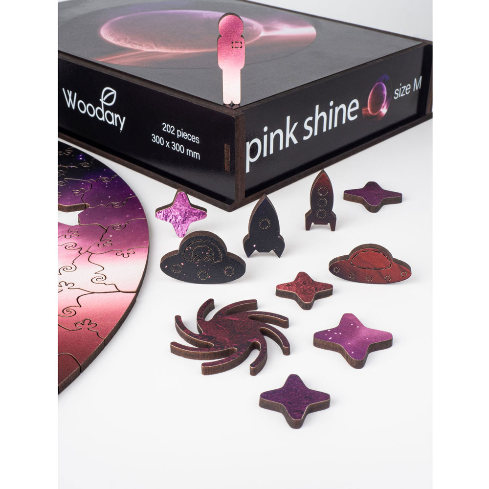 Пазл деревянный "Pink shine" - 5