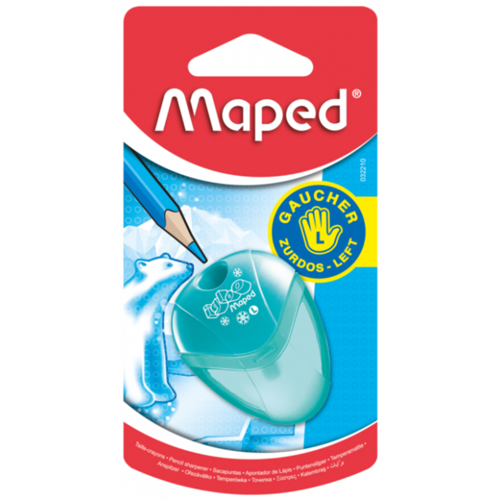 Точилка Maped "IGloo для левши", 1 отверстием, с контейнером, ассорти