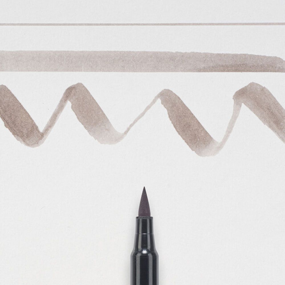 Маркер акварельный "Koi Color Brush", теплый серый