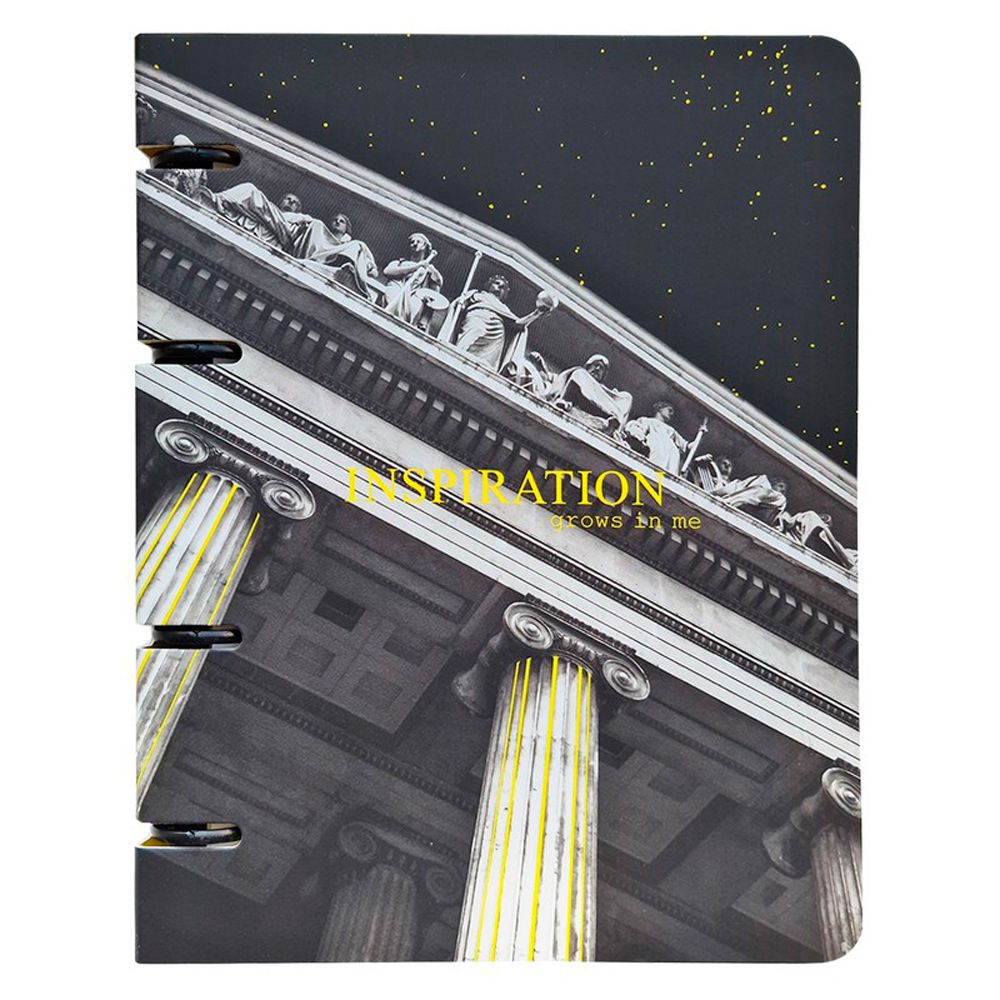 Тетрадь "Inspiration колонны", А5, 80 листов, клетка, серый