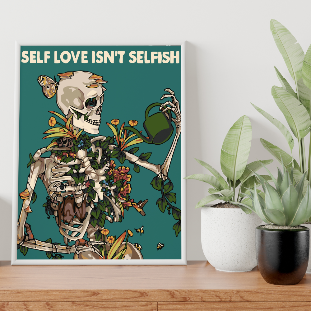 Картина по номерам "Скелет. Забота о себе"