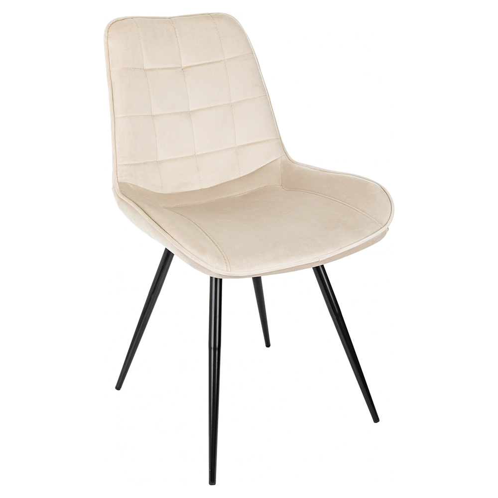 Стул Бюрократ "CH-K2_4", ткань, бежевый, металл, черный, комплект 4 штуки