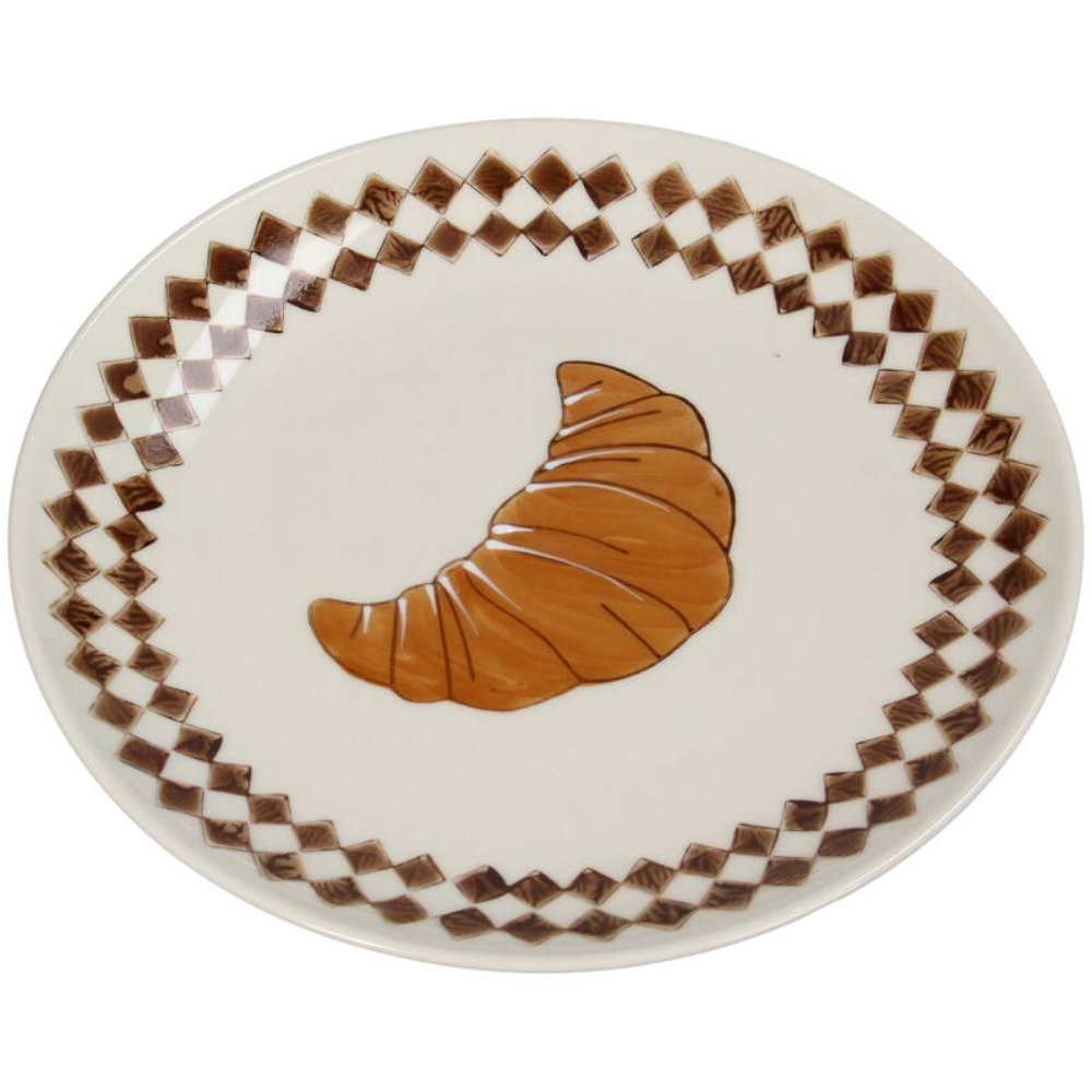 Тарелка керамическая "Croissant", 20.5x20.5 см, коричневый