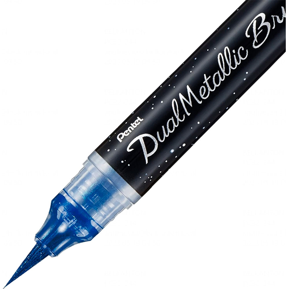 Маркер-кисть "Dual Metallic Brush", синий металлик