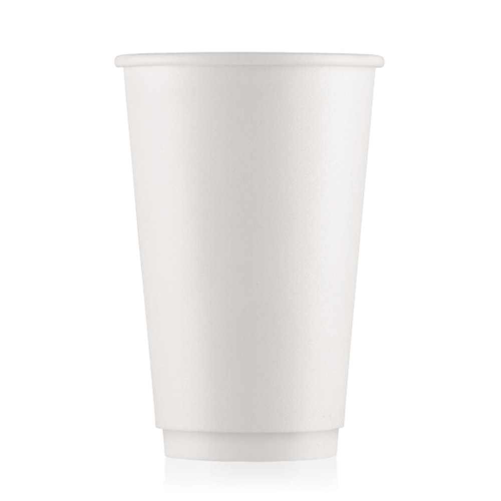 Стакан картонный Ecocups, 20 шт, 400 мл, 2 слоя, белый