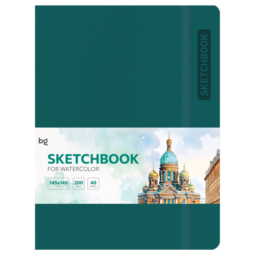 Скетчбук "Bright. Teal", А5, 200г/м2, 40 листов, морская волна