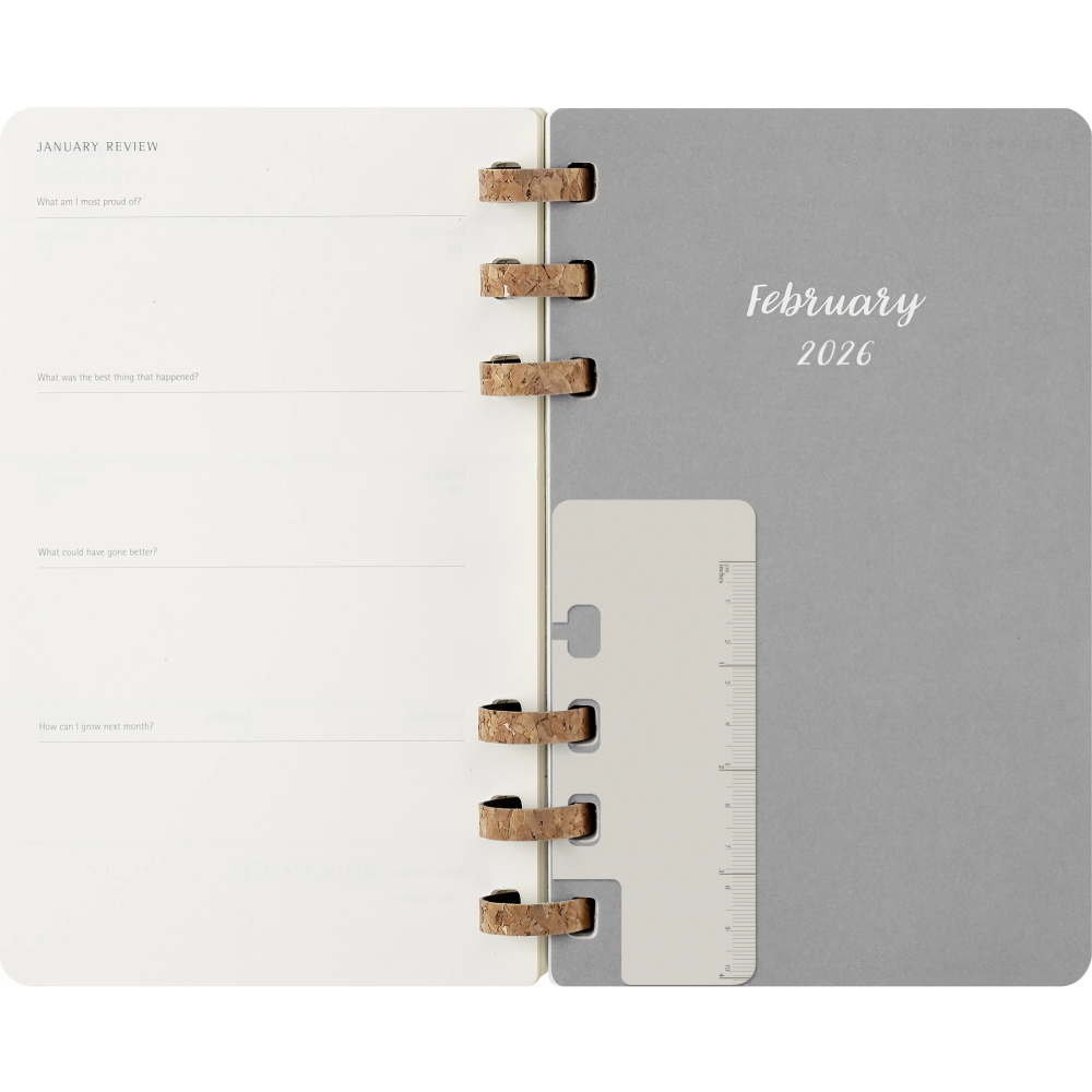 Еженедельник датированный "Spiral large", 130х210 мм, 200 страниц, черный, 2026 - 9