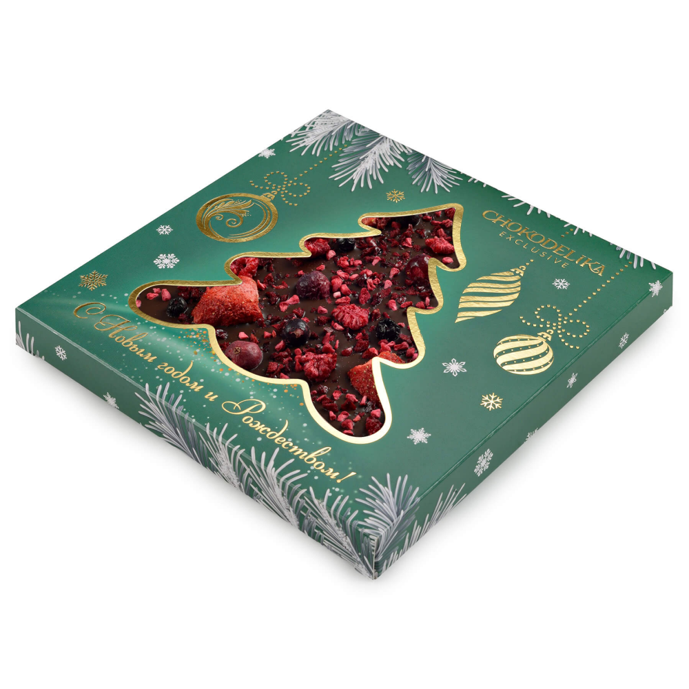 Шоколад темный "Бэррифэст", 150 г, новогодняя упаковка