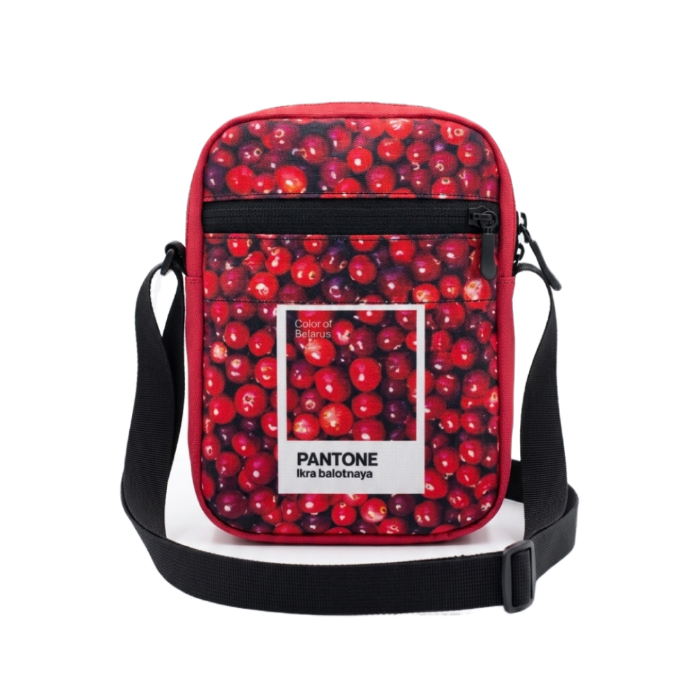 Сумка через плечо "Color of Belarus. Pantone Ikra balotnaya", 14х19х50 см, разноцветный