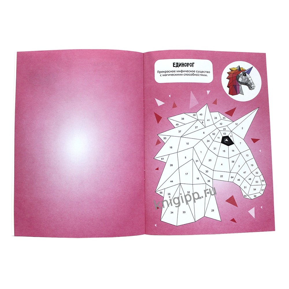 Книга "Раскрась наклейками по номерам. Волшебный мир. 246 наклеек"