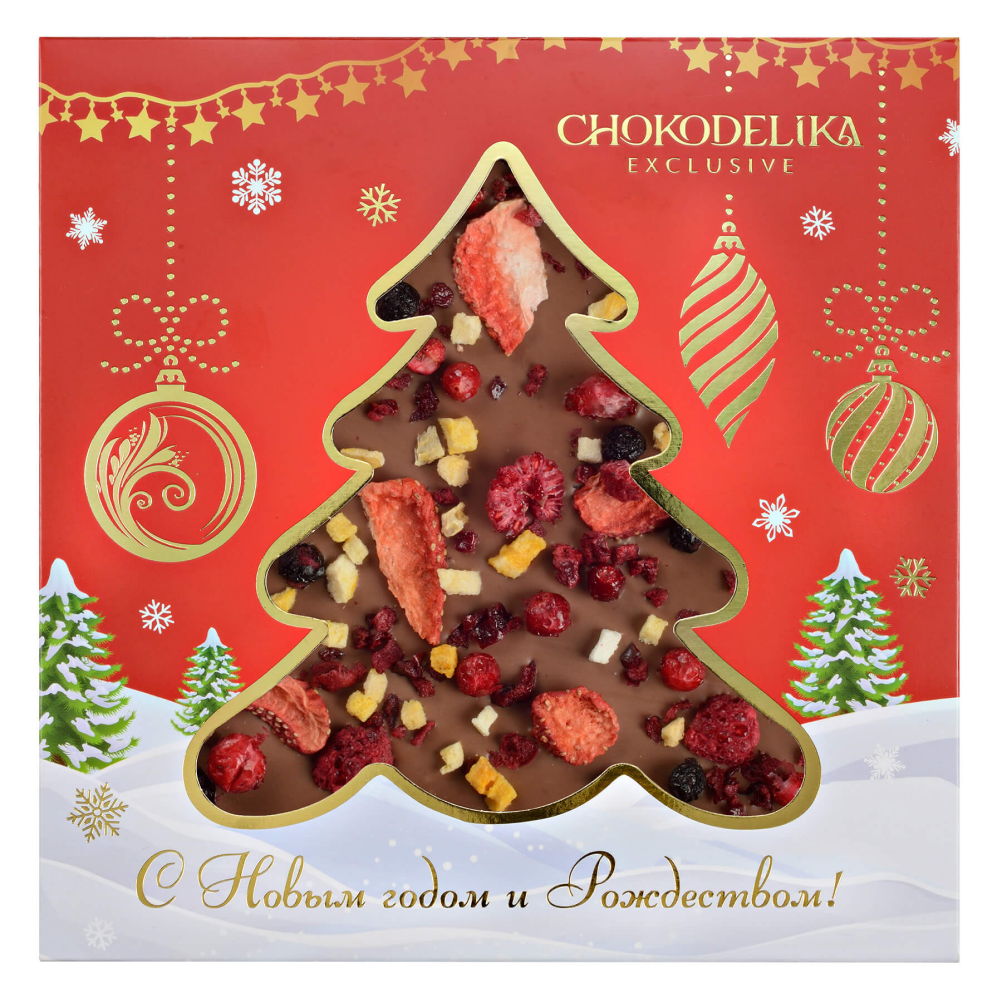 Шоколад молочный "Райские мечты", 150 г, новогодняя упаковка