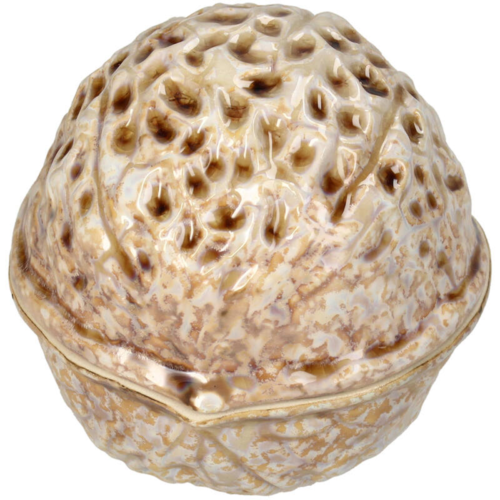 Шкатулка керамическая "Walnut", 10х9.5х11 см, коричневый