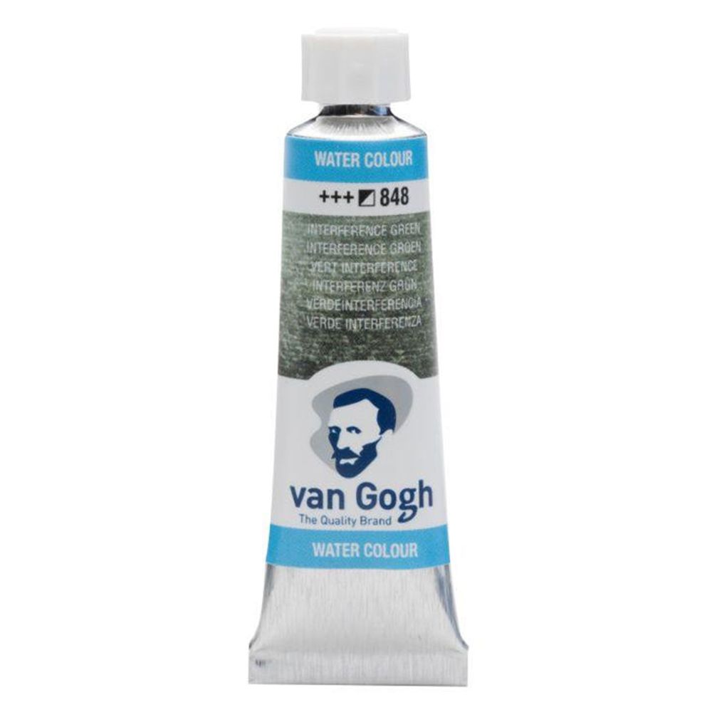 Краски акварельные "Van Gogh", 848 интерферентный зеленый, 10 мл, туба