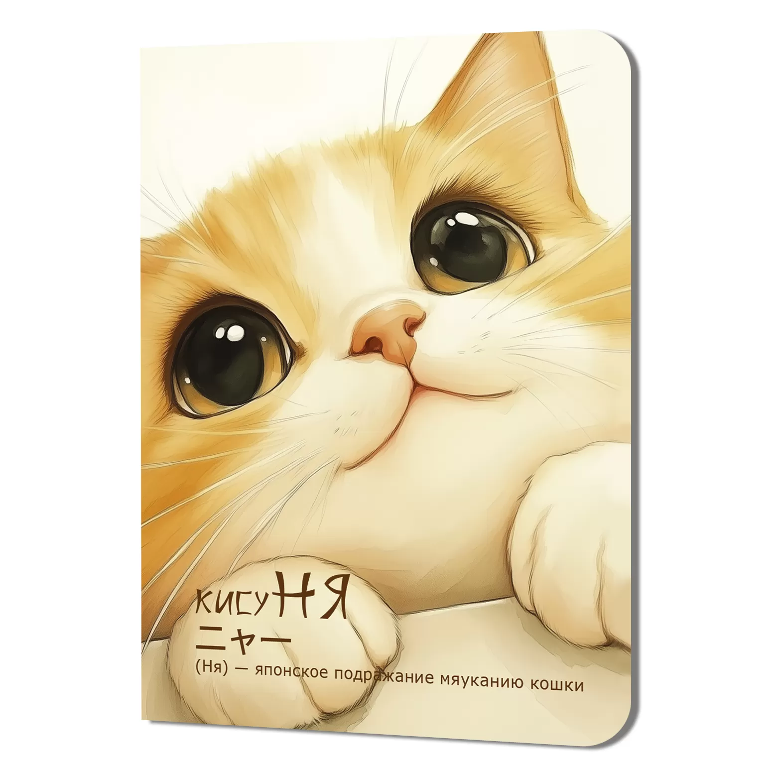 Блокнот "КисуНЯ. Котик смотрит вверх", 24 листа, в клетку