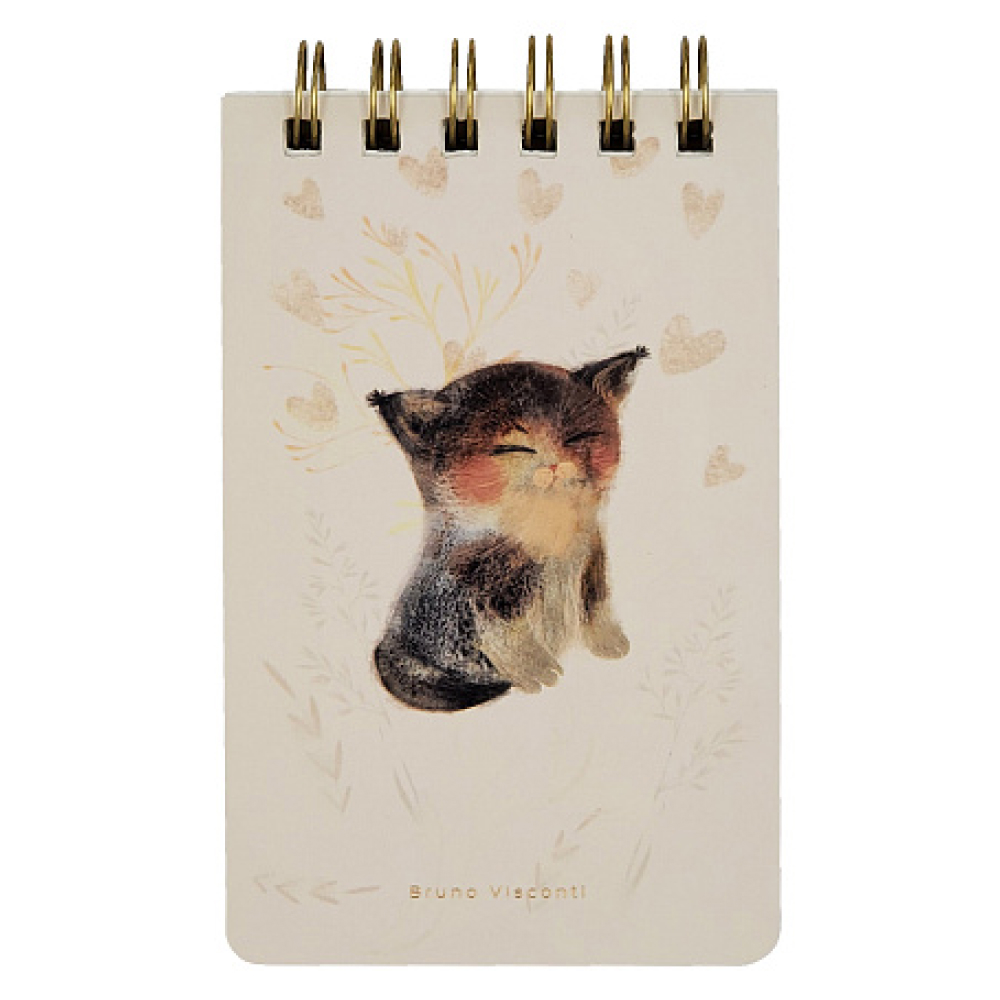 Блокнот  "Cute Journal. Милый Котик", A6, 100 листов, линейка, бежевый