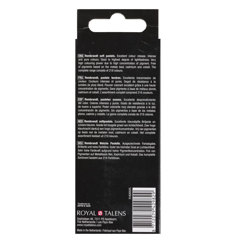 Набор мягкой пастели "Rembrandt Half Pastel", 5 цветов, холодные зеленые - 4