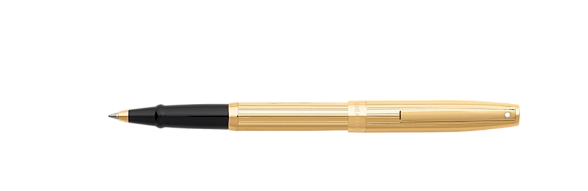 Ручка-роллер "Sheaffer Sagaris", 0.7 мм, золотистый, стерж. черный - 2