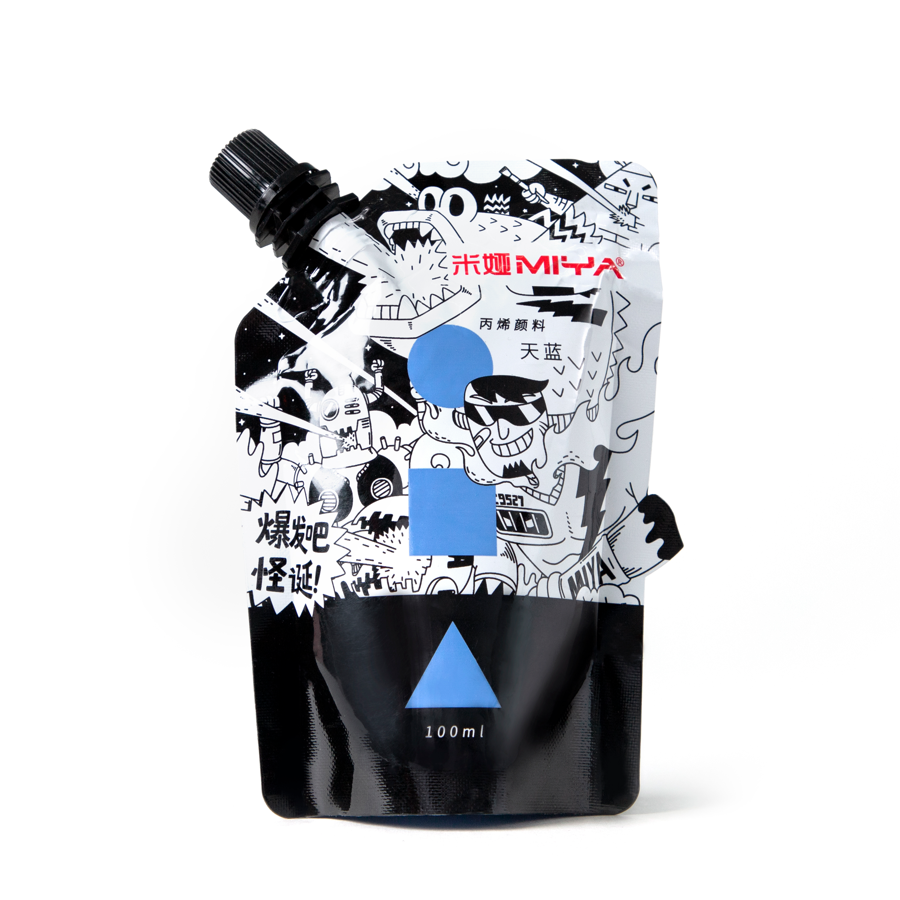 Краски акриловые "Himi Miya", 049 небесный голубой, 100 мл, дой-пак