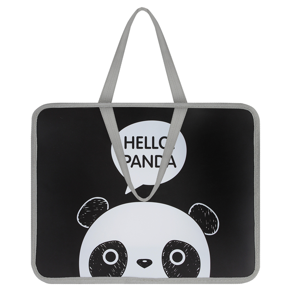 Папка для тетрадей "Panda", 26х33 см, серый, черный
