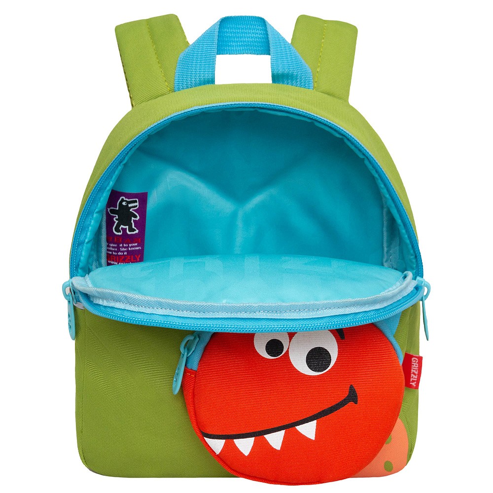 Рюкзак детский "Greezly", салатовый, оранжевый - 4
