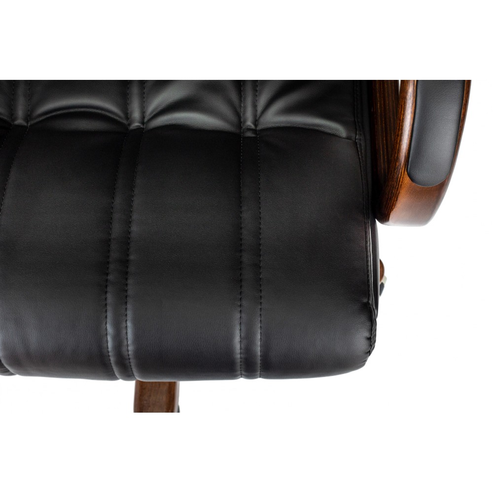 Кресло для руководителя Бюрократ T-9932WALNUT, экокожа, черный, металл, дерево - 7